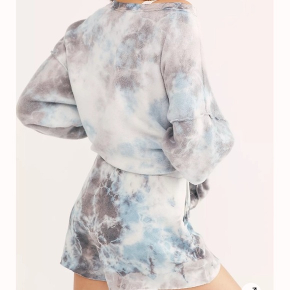Free People Tops - Free People Kelly Washed Tie dye 2pc Set w/ Shorts
